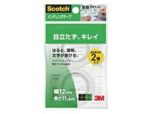 3M/スリーエムジャパン Scotch スコッチ メンディングテープ 詰替え用 CM12-R2P 12 mm×11.4m 小巻 詰替用 2巻