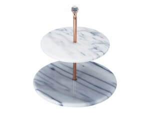 遠藤商事 大理石製 2段デザートプレート ラウンド