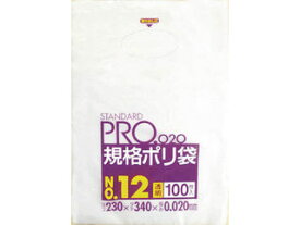 SANIPAK 日本サニパック LT12スタンダードポリ袋12号(0.02)透明100枚 LT12