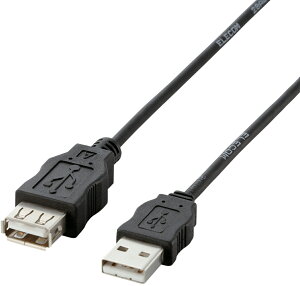 ELECOM GR EU RoHSwߏUSBP[u 0.5m ubN USB-ECOEA05