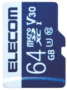 ELECOM GR f[^microSDXCJ[h UHS-I U3 V30 64GB MF-MS064GU13V3R