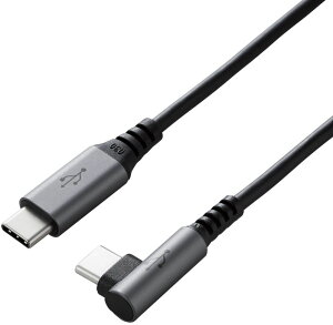 ELECOM �G���R�� USB2.0�P�[�u��/C-C�^�C�v/L���R�l�N�^/�F�ؕi/PD�Ή�/3A�o��/1.5m/�u���b�N U2C-CCL15NBK
