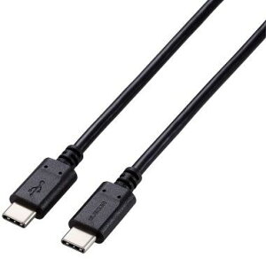 ELECOM �G���R�� USB2.0�P�[�u��/C-C�^�C�v/PD�Ή�/5A�o��/100W/�R���p�N�g�R�l�N�^/2.0m/�u���b�N U2C-CC5PC20NBK