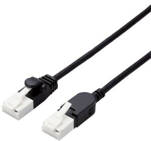 ELECOM エレコム LANケーブル/CAT6A/爪折れ防止/スイング式コネクタ/5.0m/ブラック LD-GPATSW/BK50