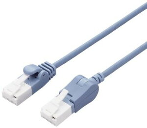 ELECOM �G���R�� LAN�P�[�u��/CAT6A/�ܐ܂�h�~/�c�X�C���O���R�l�N�^/10.0m/�u���[ LD-GPATSV/BU100