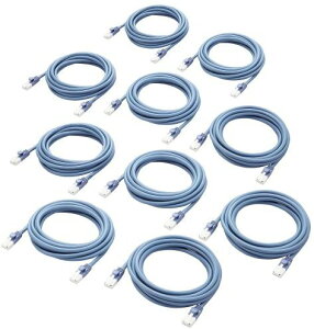 ELECOM �G���R�� LAN�P�[�u��/CAT5e�Ή�/EU RoHS�w�ߏ���/�ܐ܂�h�~/�ȈՃp�b�P�[�W/3m/�u���[/10�Z�b�g LD-CTT/BU3/RS1