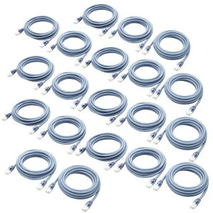 ELECOM �G���R�� LAN�P�[�u��/CAT6�Ή�/EU RoHS�w�ߏ���/�ܐ܂�h�~/�ȈՃp�b�P�[�W/3m/�u���[/20�Z�b�g LD-GPT/BU3/RS2