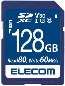 ELECOM �G���R�� �f�[�^����SDXC�J�[�h(UHS-I U3 V30) 128GB MF-FS128GU13V3R