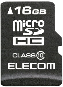 ELECOM �G���R�� microSDHC�J�[�h/�f�[�^�����T�[�r�X�t/Class10/16GB MF-MSD016GC10R
