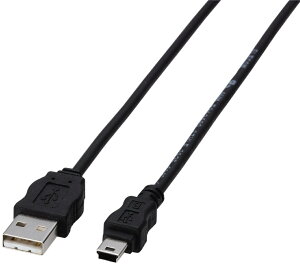 ELECOM �G���R�� EU RoHS�w�ߏ���USB2.0�P�[�u��(A:�~�jB) 3.0m �u���b�N USB-ECOM530