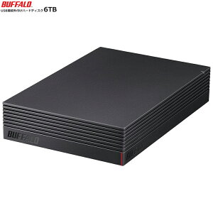 BUFFALO obt@[ USB3.1iGen1j/USB3.0ڑOtn[hfBXN 6TB PCpTV^p HD-NRLD6.0U3-BA