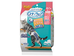 unicharm ユニ・チャーム マナーウェア ねこ用 Sサイズ お試しパック 4枚