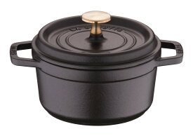 staub ストウブ ホーロー鍋 RST3404 ピコ・ココット ラウンド (16cm) ブラック プロユース（業務用）として販売されている国内正規販売ルートの商品です。家庭用に付属されている生涯保証書（シリアルナンバー）は付属されておりません。予めご了承ください。