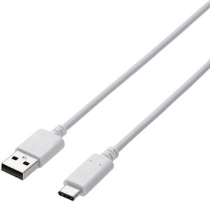 ELECOM �G���R�� �X�}�[�g�t�H���pUSB�P�[�u��/USB(A-C)/�F�ؕi/1.5m/�z���C�g MPA-AC15NWH