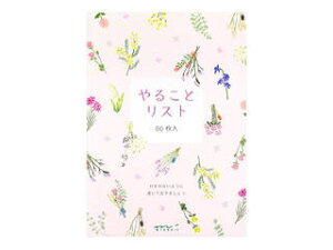 MIDORI/ミドリ メモ やることリスト ドライフラワー柄 91209623