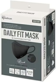 IRIS OHYAMA アイリスオーヤマ DAILY FIT MASK 立体 ふつうサイズ 30枚入 ブラック RK-F30SBK