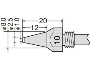 TAIYO ���m�d�@�Y�� goot/�O�b�g �փm�Y���`�b�v��1.0mm (1�{=1PK) TP-100N-10