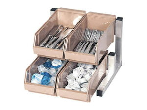 TKG 遠藤商事 TKG 18-8スマート オーガナイザー 2段2列(4ヶ入) キャメル