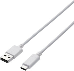 ELECOM �G���R�� �X�}�[�g�t�H���pUSB�P�[�u��/USB(A-C)/�F�ؕi/1.0m/�z���C�g MPA-AC10NWH