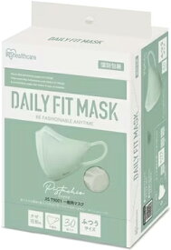 IRIS OHYAMA アイリスオーヤマ DAILY FIT MASK 立体 ふつうサイズ 30枚入 ピスタチオ RK-F30SXA