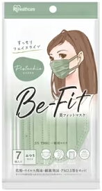 IRIS OHYAMA アイリスオーヤマ 美フィットマスク ふつうサイズ 7枚入 ピスタチオ PK-B7MXA