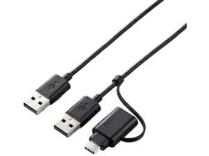 ELECOM GR f[^ڍsP[u/USB2.0/Windows-MacΉ/Type-CA_v^t/1.5m/ubN UC-TV5BK