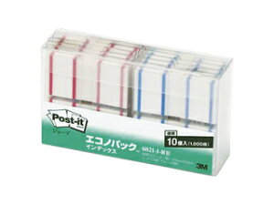 3M �X���[�G���W���p�� Post-it �|�X�g�E�C�b�g �W���[�u �G�R�m�p�b�N �C���f�b�N�X �L���p 44×23mm 50�� 10�p�b�h 6821-1-RB