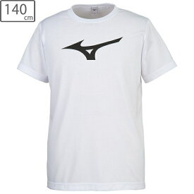 ミズノ mizuno 【ジュニア】ビッグロゴTシャツ 【ホワイト×ブラック】【140サイズ】 32JA8155J-01