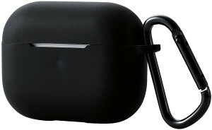 ELECOM �G���R�� AirPods�@Pro�p�J���r�i�t���V���R���P�[�X �R�l�N�^�L���b�v/�J���r�i�t/�u���b�N AVA-AP2SCBK
