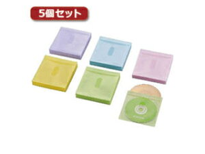 エレコム 【5個セット】エレコム Blu-ray・CD・DVD対応不織布ケース タイトルカード CCD-NIWB240ASO CCD-NIWB240ASOX