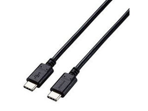 ELECOM �G���R�� �y3�Z�b�g�z �G���R�� USB2.0�P�[�u��(�F�ؕi�AUSB Type-C(TM) to USB Type-C(TM)) U2C-CC5PC20NBKX3