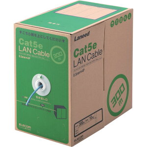 ELECOM GR EU RoHSwߏLANP[u CAT5E 300m u[ LD-CT2/BU300/RS