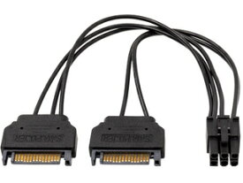 ainex アイネックス PCI Express6ピン用電源変換ケーブル 15cm ブラック PX-016-BK