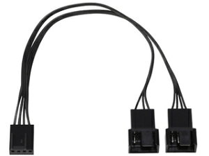 ainex アイネックス PWMファン用二股電源リボンケーブル 15cm ブラック CA-098A