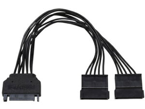 ainex �A�C�l�b�N�X �V���A��ATA�p��ғd���P�[�u�� 15cm �u���b�N S2-1501SAC-BK