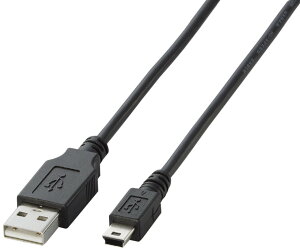 ELECOM GR USB2.0P[u A-miniB^Cv/1.0m(ubN) U2C-M10BK