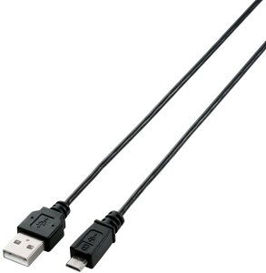 ELECOM �G���R�� �ɍ�Micro-USB(A�|MicroB)�P�[�u��[�u���b�N] 2.0m U2C-AMBX20BK