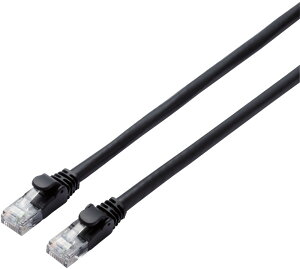 ELECOM �G���R�� LAN�P�[�u��/CAT6A/�X�^���_�[�h/10m/�u���b�N LD-GPA/BK10