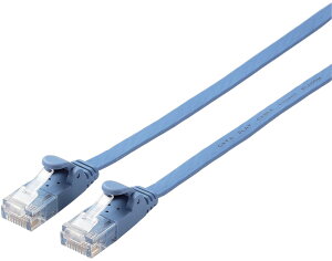 ELECOM �G���R�� LAN�P�[�u��/CAT6/�t���b�g/3m/�u���[ LD-GF2/BU3
