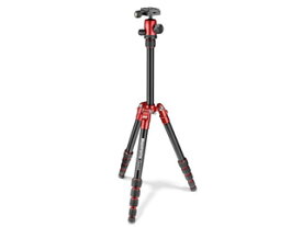 Manfrotto マンフロット MKELES5RD-BH Elementトラベル三脚 スモール レッド ボール雲台付属 アルミ製 5段 コンパクト 旅行用三脚