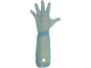 MIDORI ANZEN ミドリ安全 ステンレス製 耐切創クサリ手袋 5本指 ロングタイプ WILCO-550 Sサイズ 1枚 WILCO-550-S