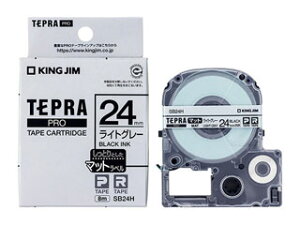 KINGJIM/�L���O�W�� �e�v�� PRO�e�[�v�J�[�g���b�W �}�b�g���C�g�O���[ ���x�� 24mm�� ����8m ������ SB24H