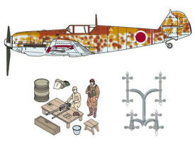 入荷次第順次発送 FineMolds ファインモールド 1/48　日本陸海軍航空機シリーズ　48995　メッサーシュミット Bf 109 E-7　日本陸軍 w/整備情景セット2