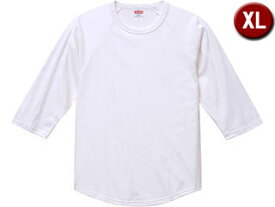 United Athle/ユナイテッドアスレ 5.6オンス ラグラン 3/4スリーブ Tシャツ XLサイズ (ホワイト) 504501-1