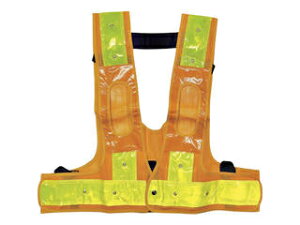MIZUKEI ミズケイ フルハーネス用LED安全ベスト 装着できるんです キングサイズ 黄/黄 赤LED 5941163