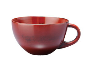 若兆 スープカップ 340ml 木製 大 漆 天然木 持ち手付き 食器 根来
