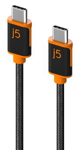 j5 create USB-C to C �[�d/�ʐM�P�[�u�� PD60W 1.8m JUCX24