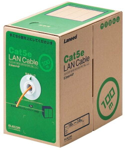 ELECOM GR RoHSΉLANP[u/CAT5E/100m/IW/ȈՃpbP[W LD-CT2/DR100/RS