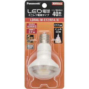 Panasonic pi\jbN LEDd ~jtd^Cv 3.9W dF/E17/~jtd40W`/80 lm/LDR4LWE17RF4X