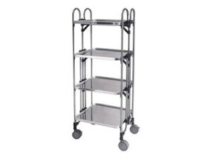 【代引不可】アボジワゴン 4段(折りたたみ式) KEA−4